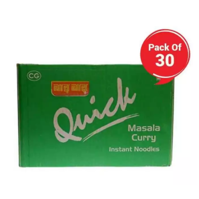 Wai Wai Quick Masala Curry Noodles - 70 gm , 30 Pcs